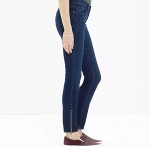 MADEWELL skinny jeans with ankle zipper